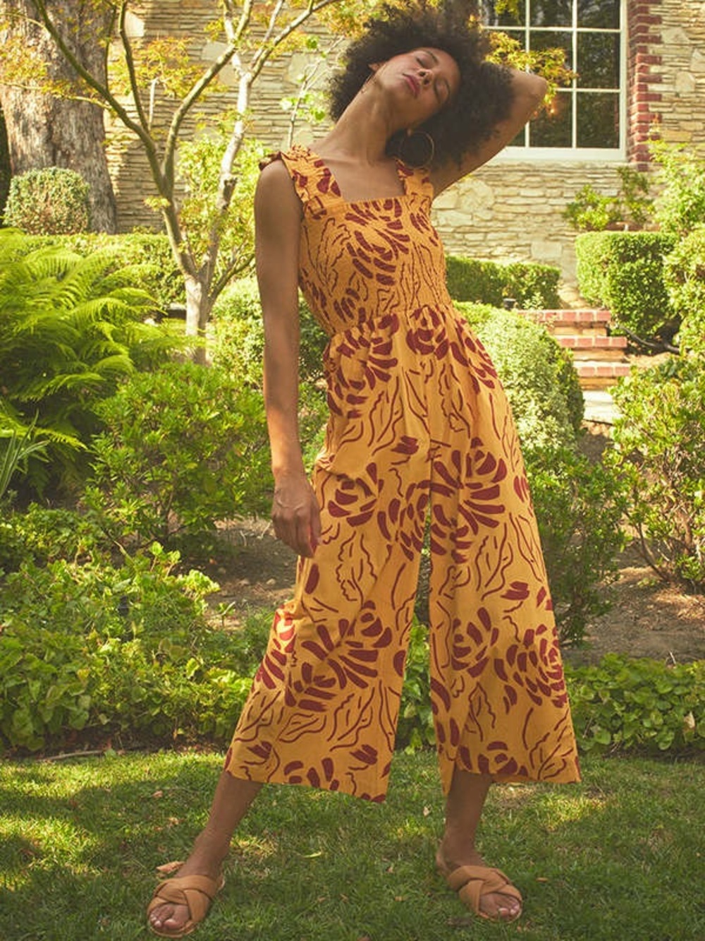 NEW The Odells Jane Jumpsuit size xs women’s In zest/multi floral colorful